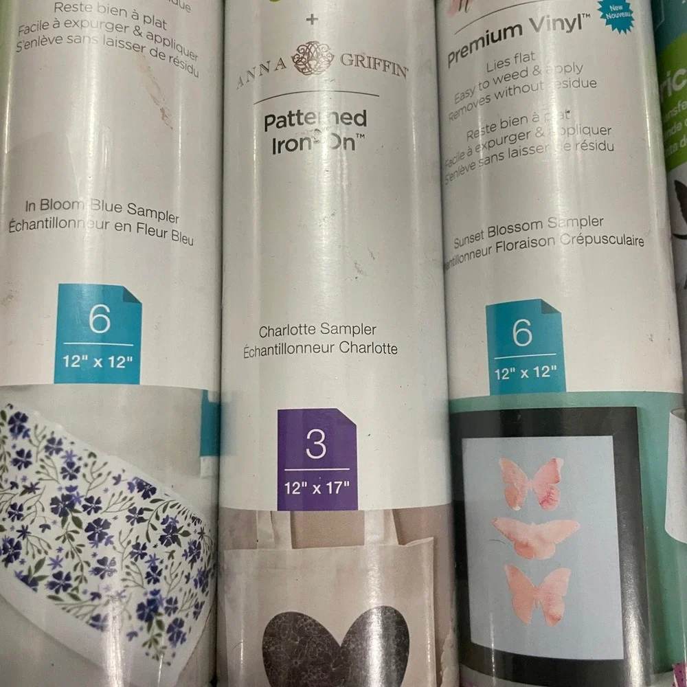 Cricut Siser HTV Vinyl Bundle Lot 9 Permanent Removable Floral Metallic‎ Craft